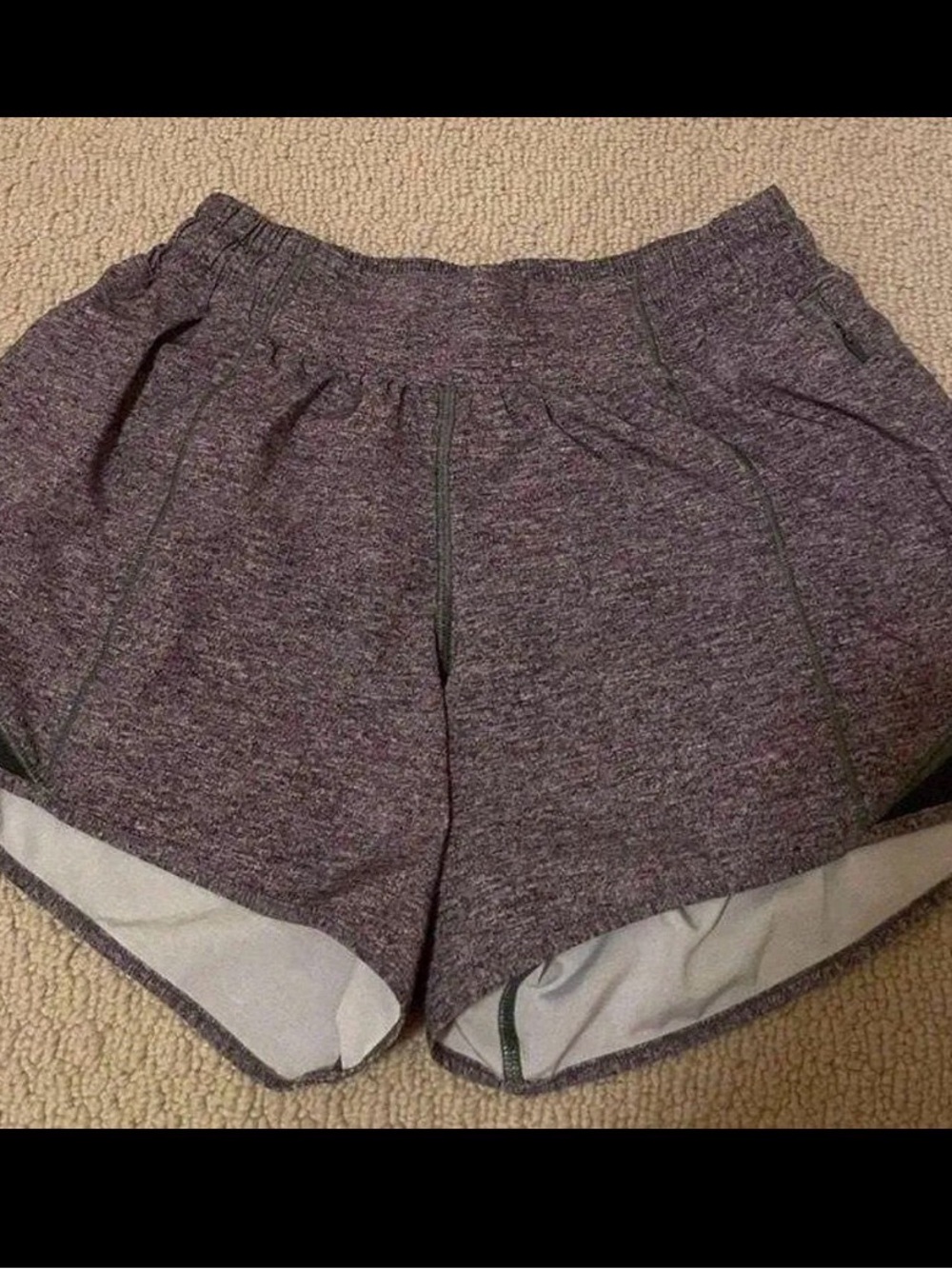 lululemon athletica Heathered Purple Running Shorts